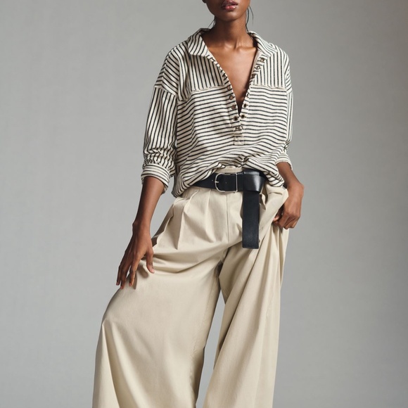 Pilcro Spliced Henley Top size XL - Picture 3 of 6